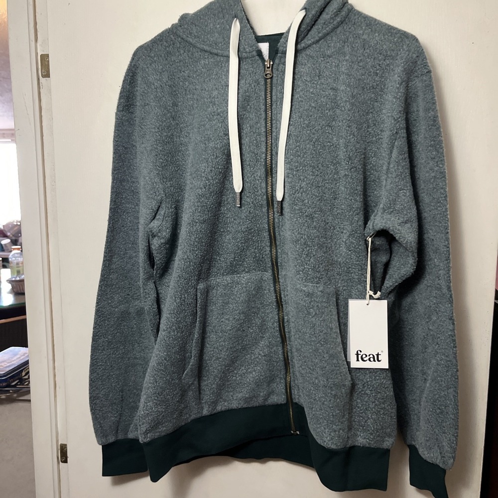 Feat Blanket Blend Full Zip Hoodie Hunter Green NWT Size Medium